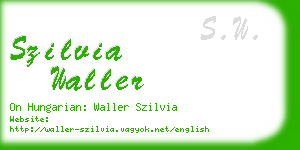 szilvia waller business card